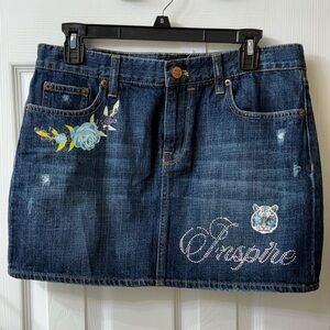 J‎ crew denim mini skirt